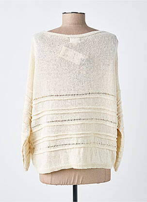 Pull col bateau manches longues beige LOLA ESPELETA femme