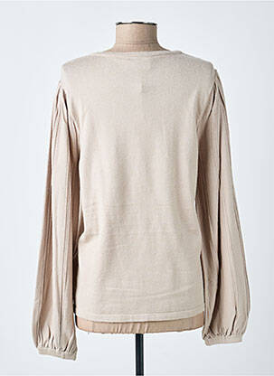 Pull coupe droite manches longues beige CREAM femme