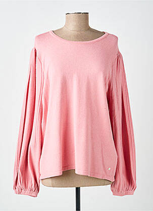 Pull coupe droite manches longues rose CREAM femme