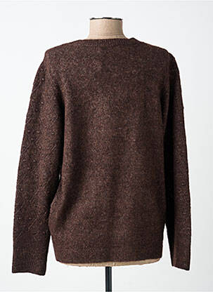 Pull coupe droite manches longues marron CREAM femme