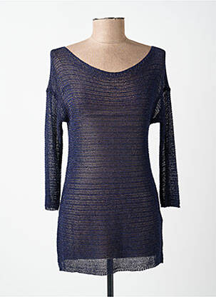 Pull col bateau manches longues bleu LOLA ESPELETA femme