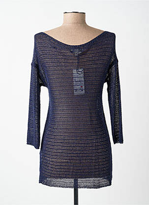 Pull col bateau manches longues bleu LOLA ESPELETA femme