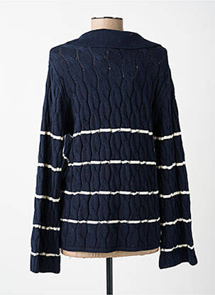 Pull coupe droite manches longues bleu CREAM femme