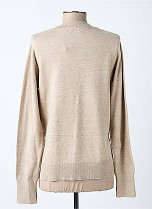 Pull col v manches longues beige LOSAN femme