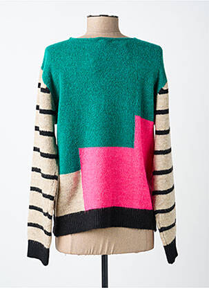 Pull col v manches longues vert LOLA ESPELETA femme