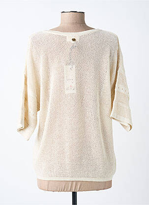 Pull coupe droite manches courtes beige LOLA ESPELETA femme