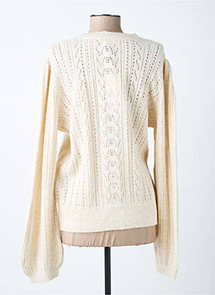 Pull maille ajourée manches longues beige LOLA ESPELETA femme