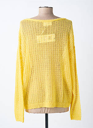 Pull coupe droite manches longues jaune CREAM femme