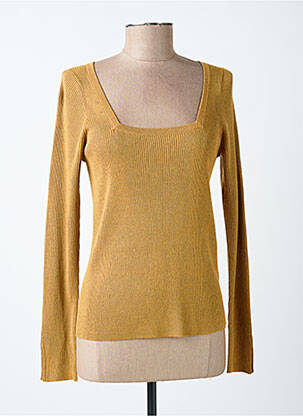 Pull coupe cintrée manches longues or LOLA ESPELETA femme