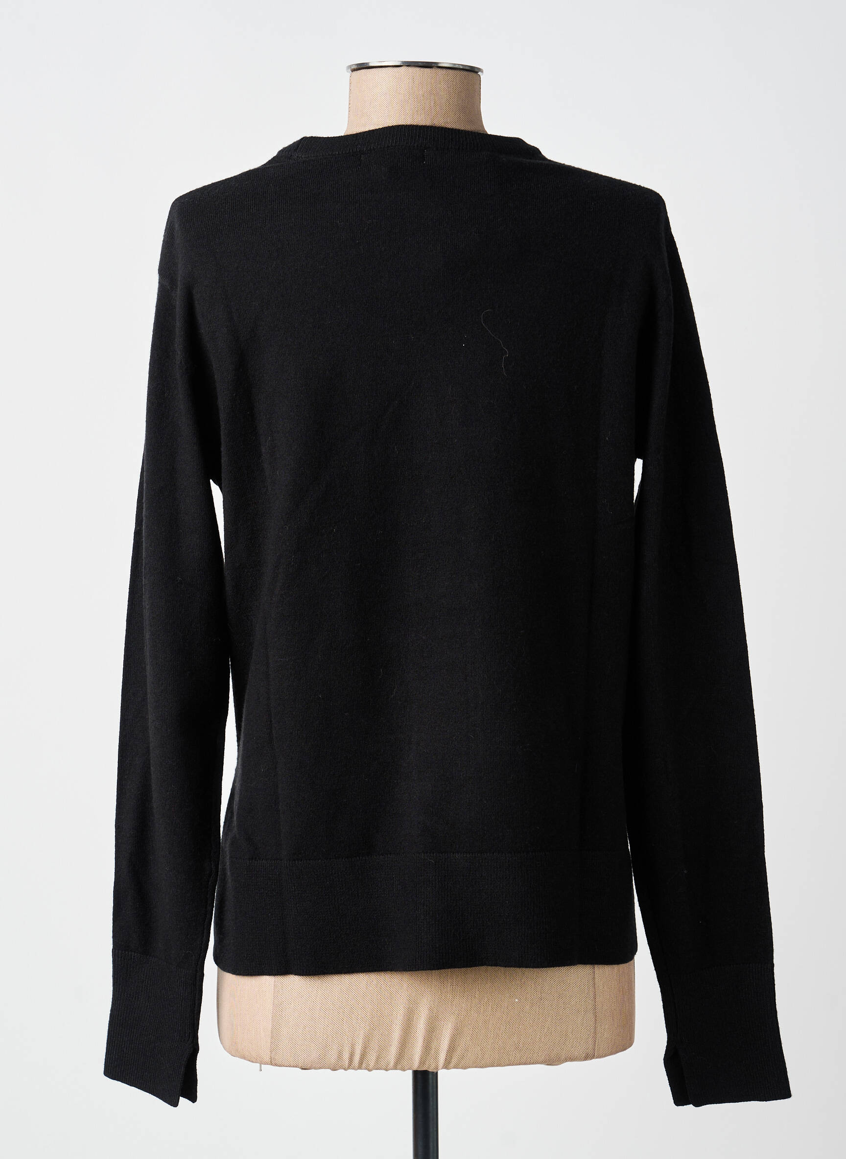 Pull coupe droite manches longues noir LOSAN femme
