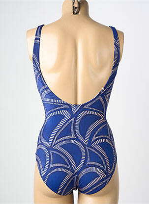 Maillot de bain 1 pièce imprimé fantaisie haut soutien-gorge moulé bleu CHARMLINE femme
