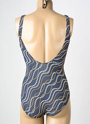 Maillot de bain 1 pièce imprimé fantaisie haut soutien-gorge moulé bleu CHARMLINE femme