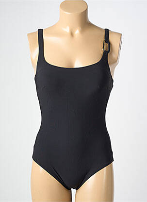 Maillot de bain 1 pièce effet matière satinée haut soutien-gorge moulé noir CHARMLINE femme