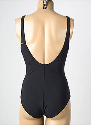 Maillot de bain 1 pièce effet matière satinée haut soutien-gorge moulé noir CHARMLINE femme