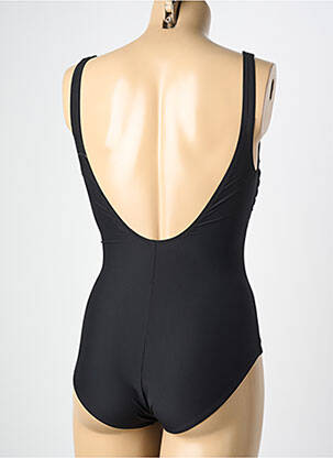 Maillot de bain 1 pièce effet matière satinée haut soutien-gorge moulé noir CHARMLINE femme