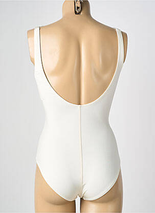 Maillot de bain 1 pièce effet matière satinée beige MARYAN MEHLHORN femme