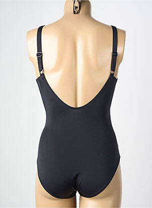 Maillot de bain 1 pièce effet matière satinée haut soutien-gorge moulé noir CHARMLINE femme