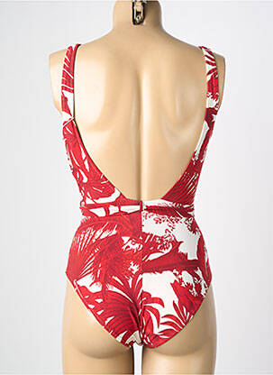 Maillot de bain 1 pièce effet matière satinée haut soutien-gorge emboitant rouge MARYAN MEHLHORN femme
