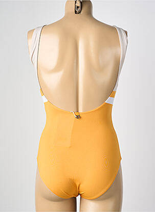 Maillot de bain 1 pièce stretch orange IODUS femme