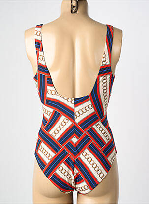 Maillot de bain 1 pièce effet matière satinée haut soutien-gorge moulé rouge MARYAN MEHLHORN femme