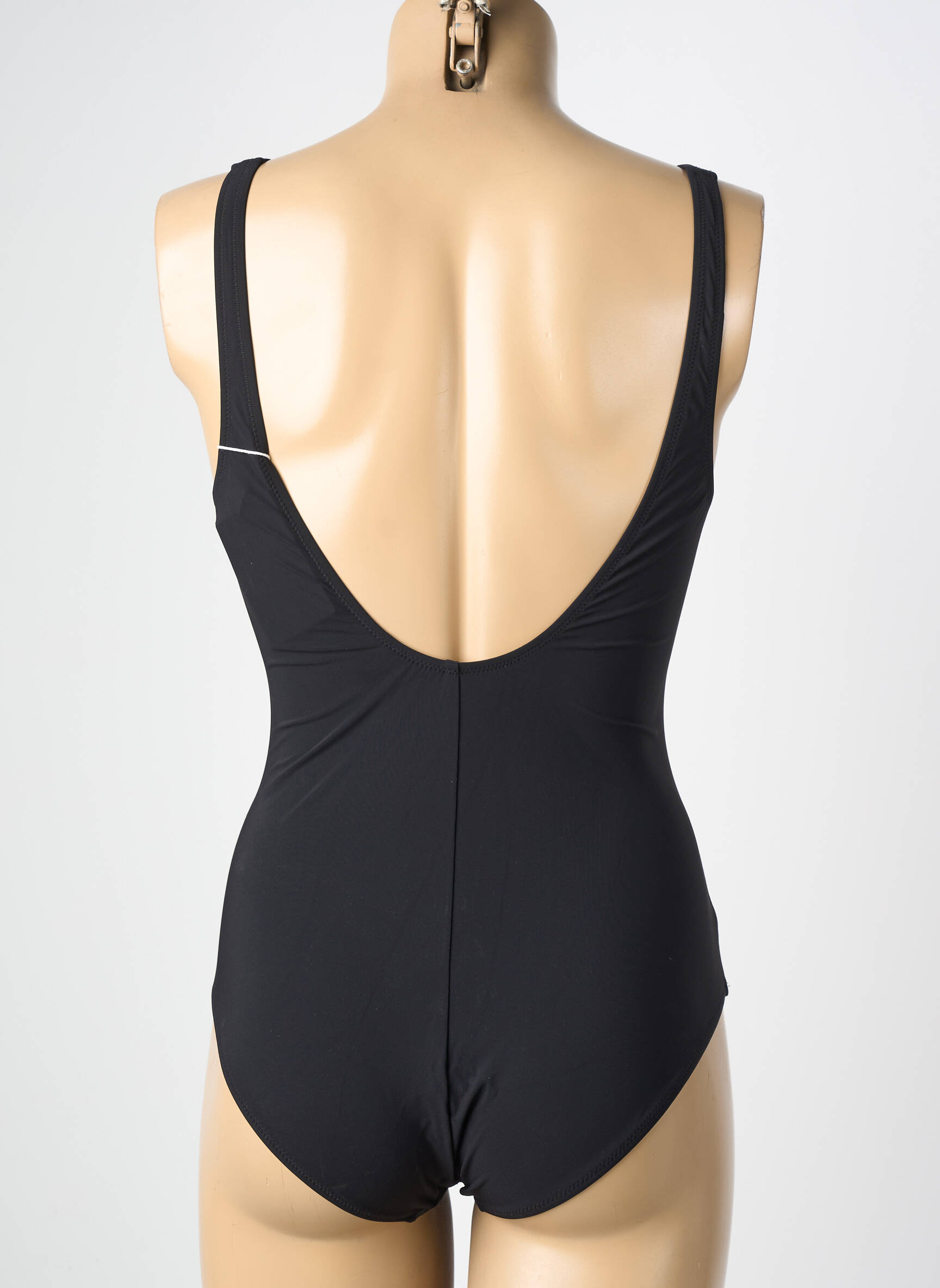 Maillot de bain 1 pièce effet matière satinée haut soutien-gorge moulé noir CHARMLINE femme