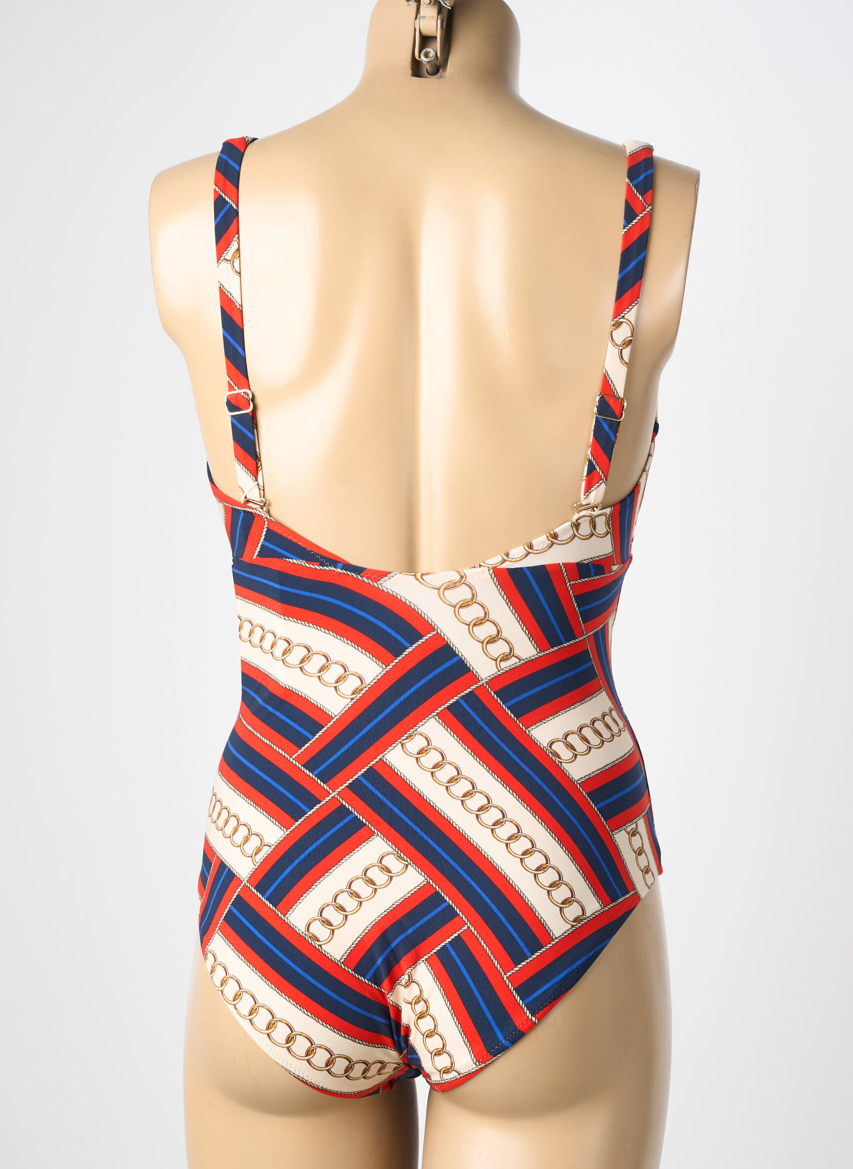 Maillot de bain 1 pièce effet matière satinée haut soutien-gorge emboitant rouge MARYAN MEHLHORN femme