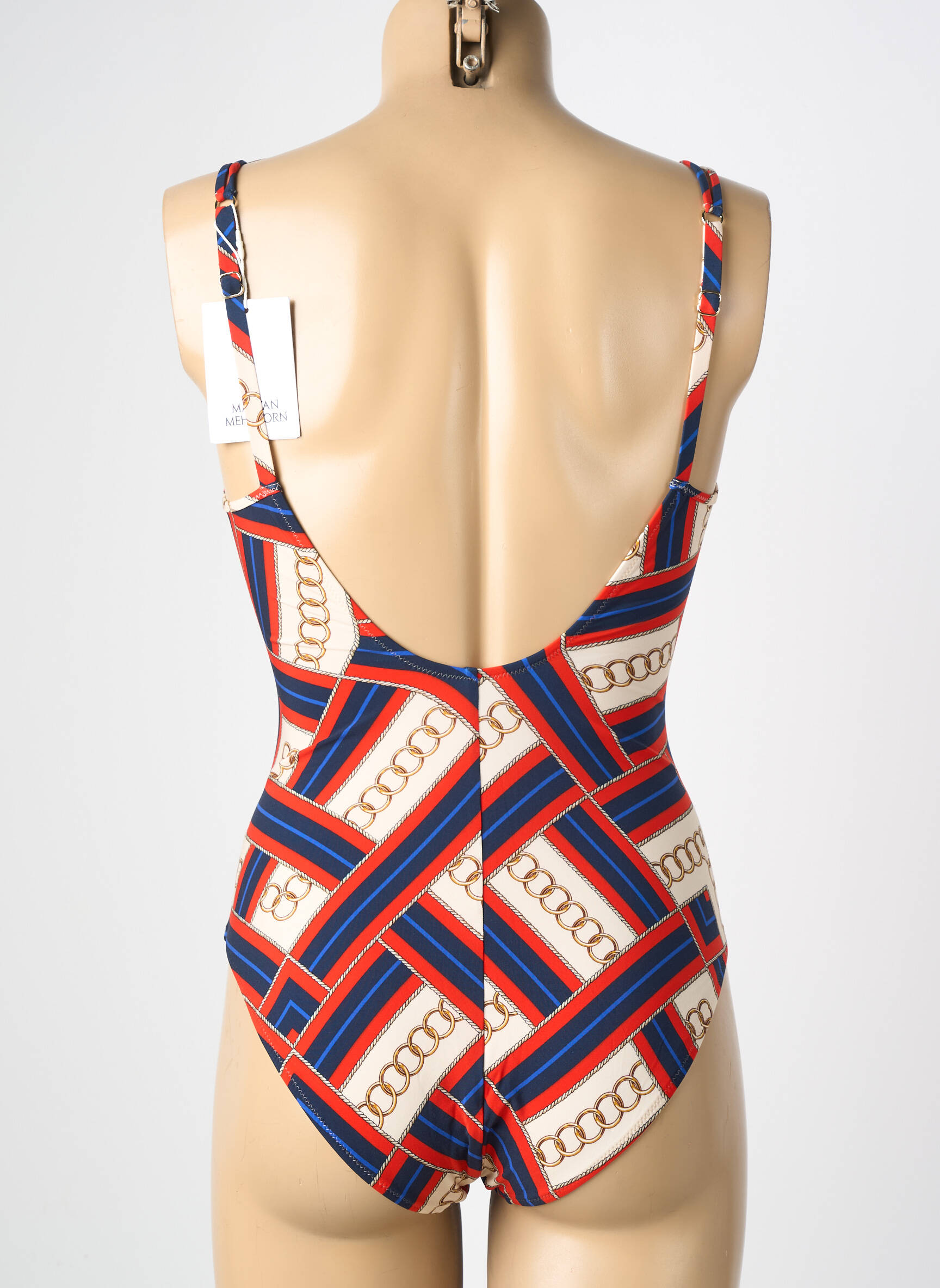 Maillot de bain 1 pièce effet matière satinée haut soutien-gorge emboitant rouge MARYAN MEHLHORN femme