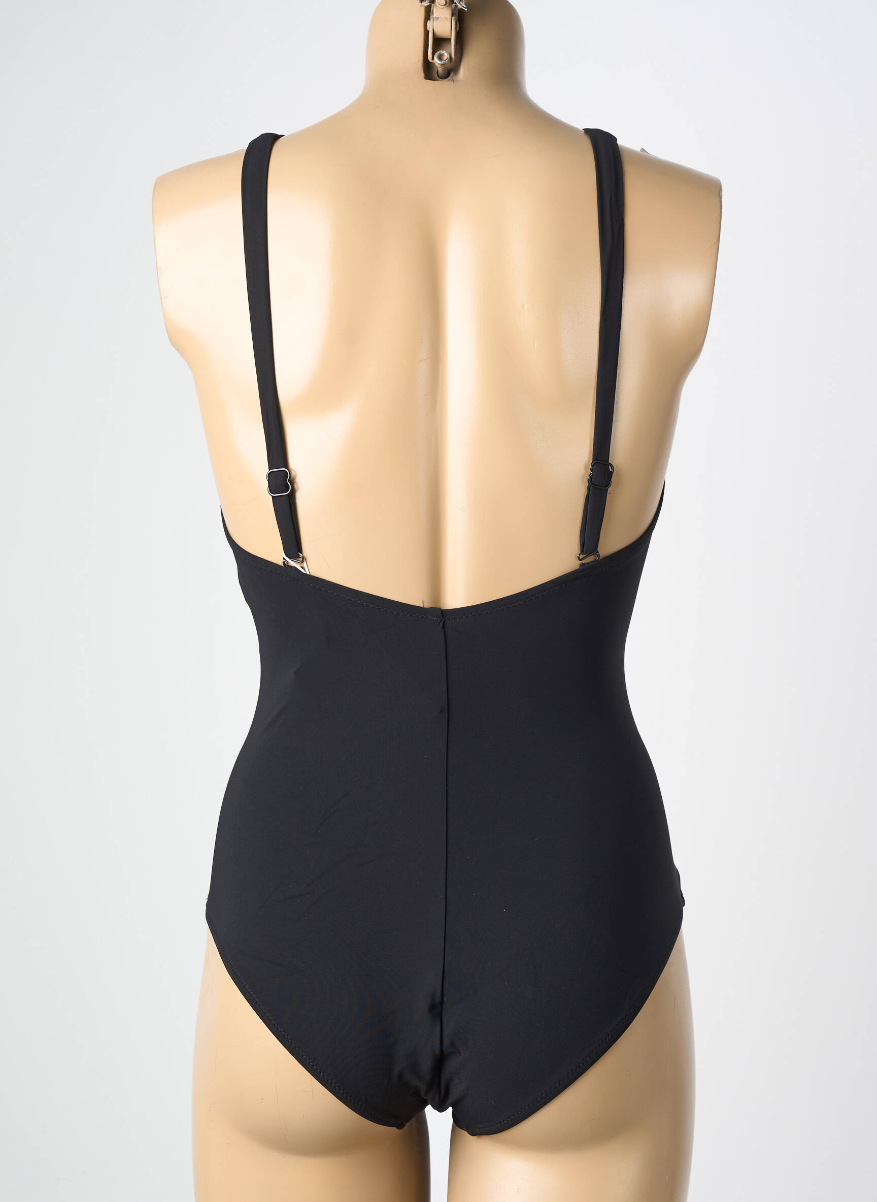 Maillot de bain 1 pièce bretelles élastiquées ajustables haut soutien-gorge moulé noir MARYAN MEHLHORN femme