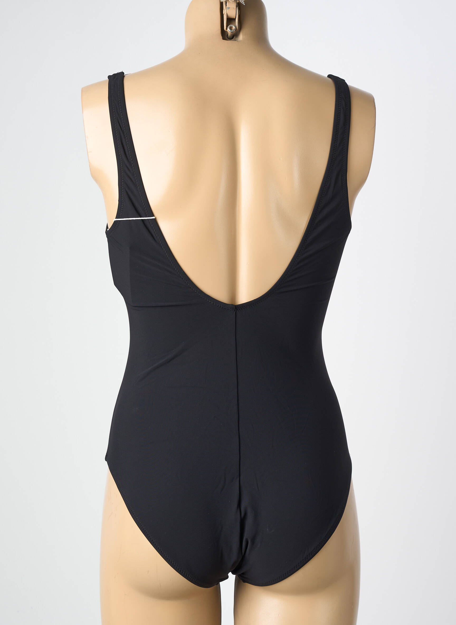 Maillot de bain 1 pièce effet matière satinée haut soutien-gorge emboitant noir MARYAN MEHLHORN femme