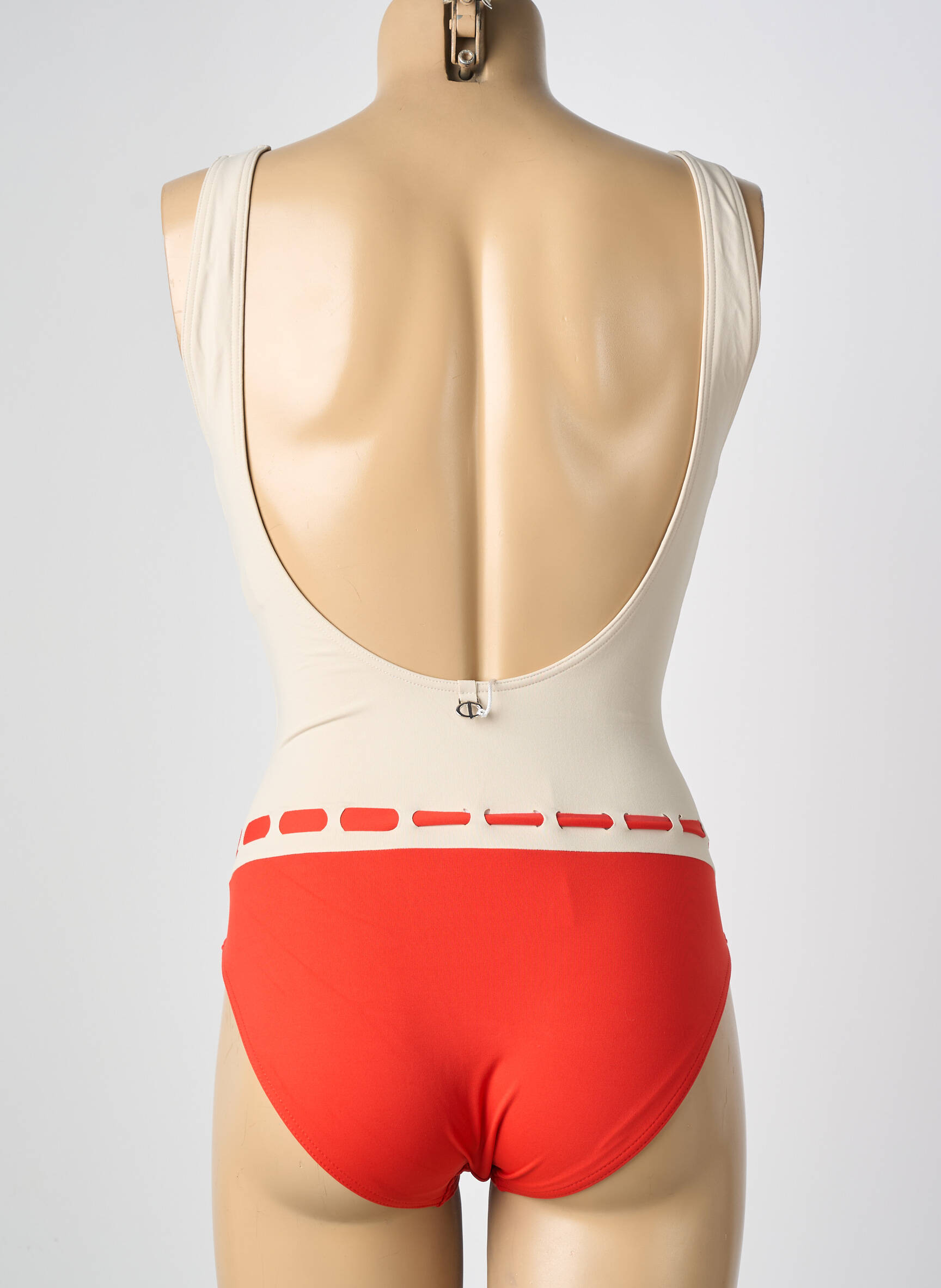 Maillot de bain 1 pièce bretelles élastiquées haut soutien-gorge emboitant rouge IODUS femme