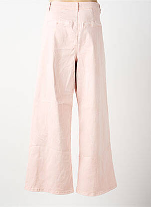 Pantalon large fermeture zippée sous rabat boutonné taille normale rose CREAM femme