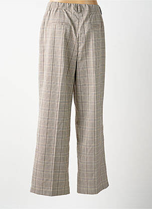 Pantalon droit tissage popeline taille normale beige CREAM femme