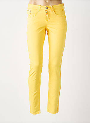 Jeans coupe slim tissage brut taille normale jaune CREAM femme