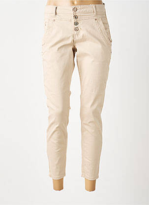 Jeans coupe slim tissage brut taille normale gris CREAM femme