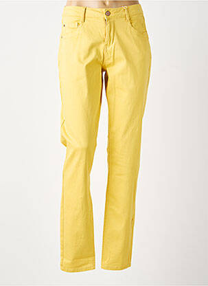 Jeans coupe slim tissage brut taille normale jaune CREAM femme