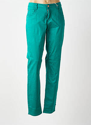 Jeans coupe slim tissage brut taille normale vert CREAM femme