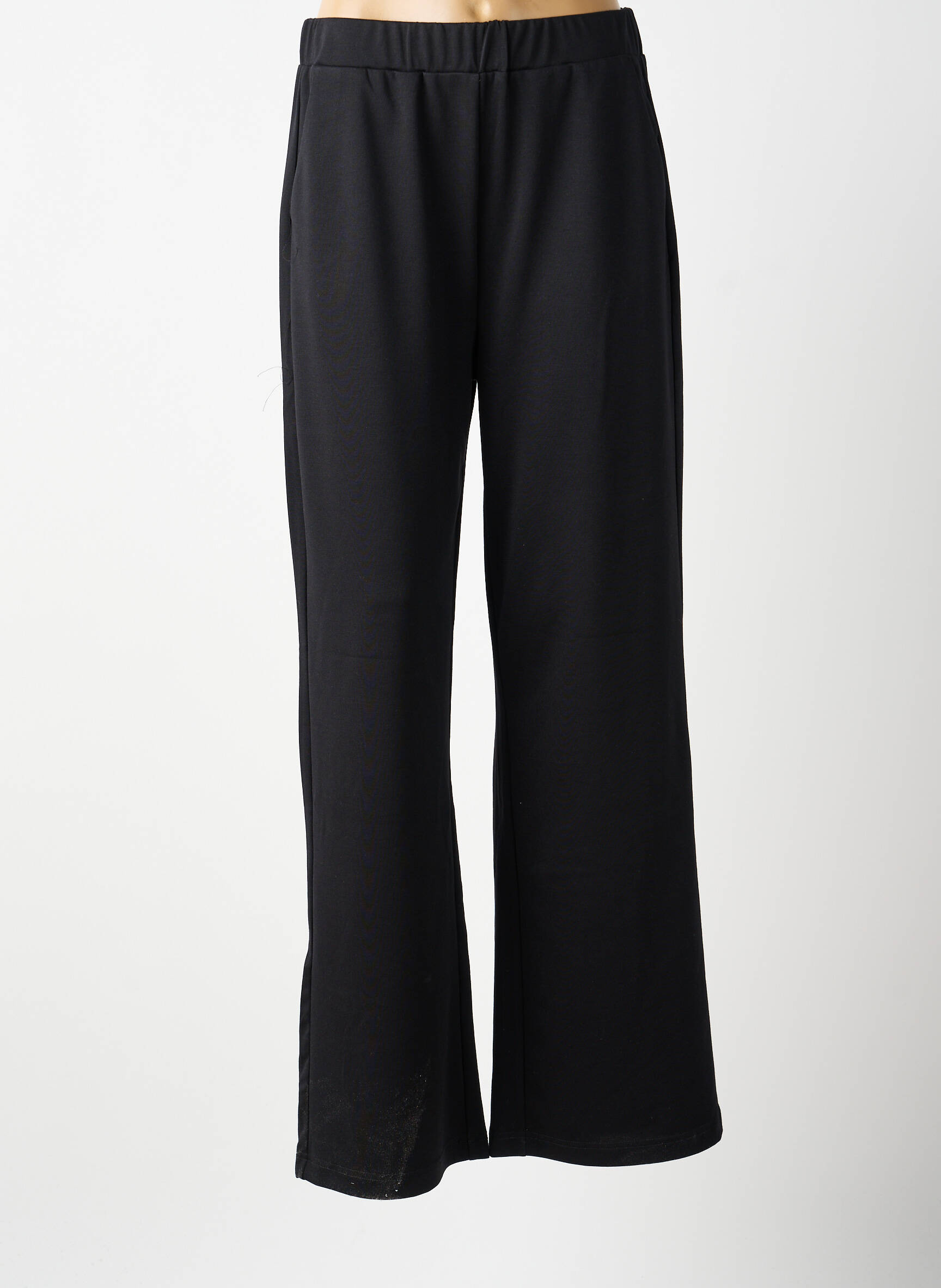 Pantalon large tissage popeline taille normale noir CREAM femme