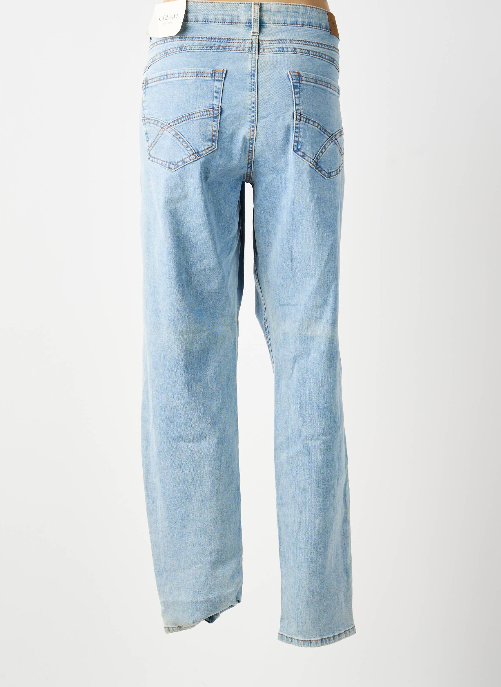 Jeans coupe slim tissage brut taille normale bleu CREAM femme