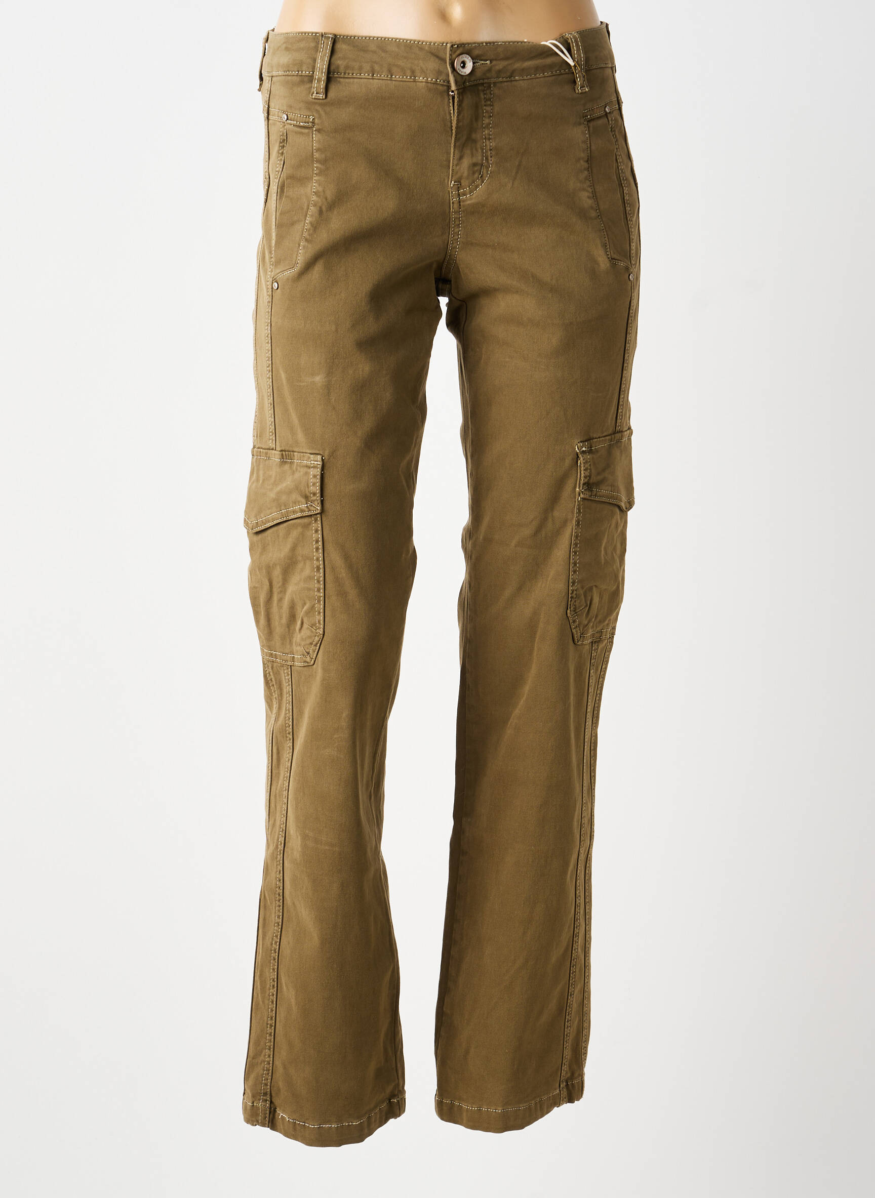 Pantalon cargo poches taille normale vert CREAM femme