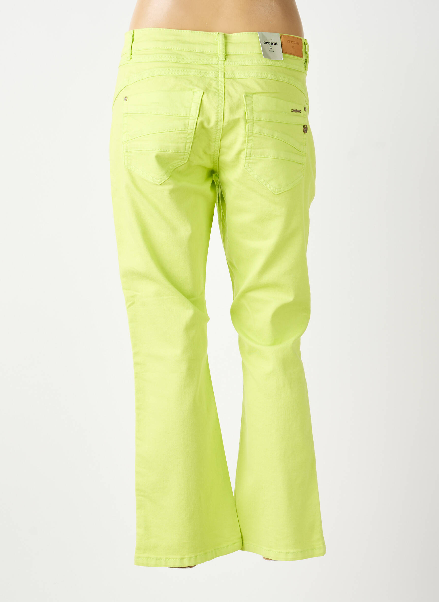 Jeans bootcut taille normale taille normale vert CREAM femme