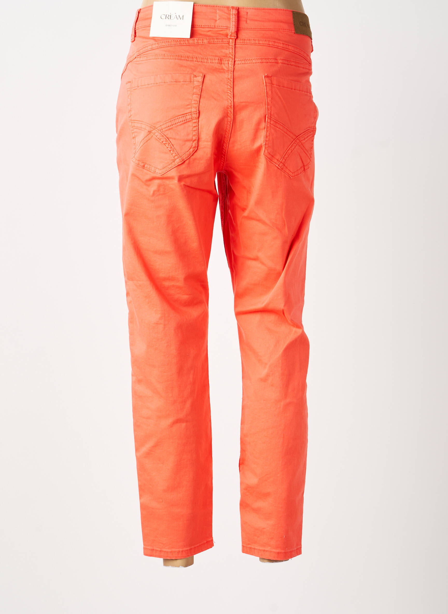 Jeans coupe slim tissage brut taille normale orange CREAM femme