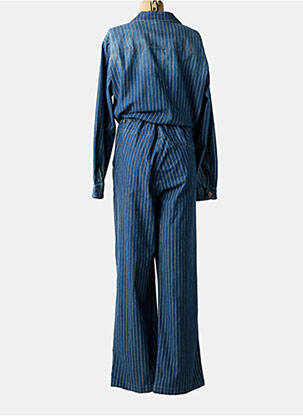 Combi-pantalon coupe cintrée manches longues bleu CREAM femme