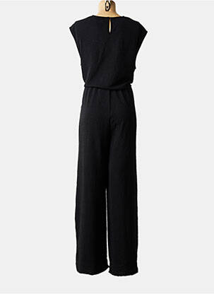 Combi-pantalon tissage crêpe sans manche noir LOSAN femme