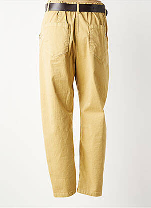 Pantalon droit tissage popeline taille normale beige PLEASE femme