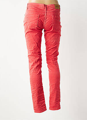 Jeans coupe slim stretch taille normale rouge PLEASE femme