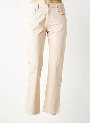 Pantalon slim tissage popeline taille normale beige LOLA ESPELETA femme