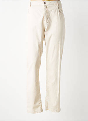 Pantalon slim tissage popeline taille normale beige LOLA ESPELETA femme