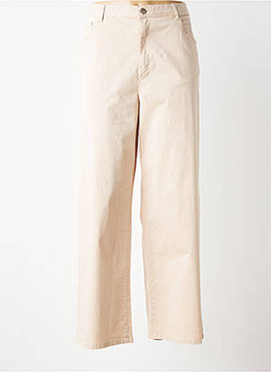 Pantalon large tissage popeline taille normale beige LOLA ESPELETA femme