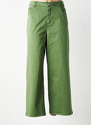 Pantalon large tissage popeline taille normale vert LOLA ESPELETA femme