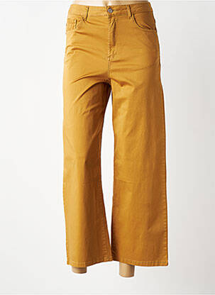 Pantalon large tissage popeline taille normale jaune LOLA ESPELETA femme